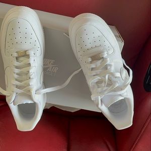 Air Force 1, white sneakers, leather